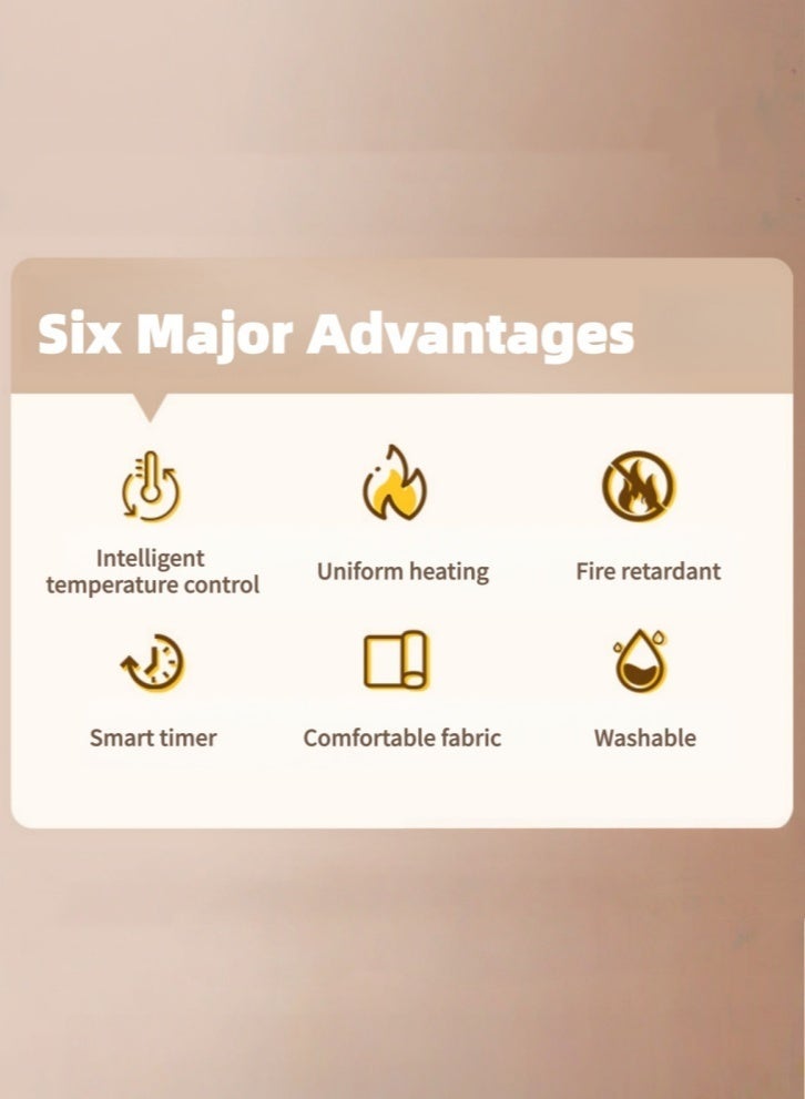 Lullaxx Heating Pad,Electric Heat Pad Designed To Relieve Back,Neck,And Leg Pain,Features Multiple Temperature Settings，Automatic Shut-off,Washable(12 * 24 Inches, Gray) - Image 3